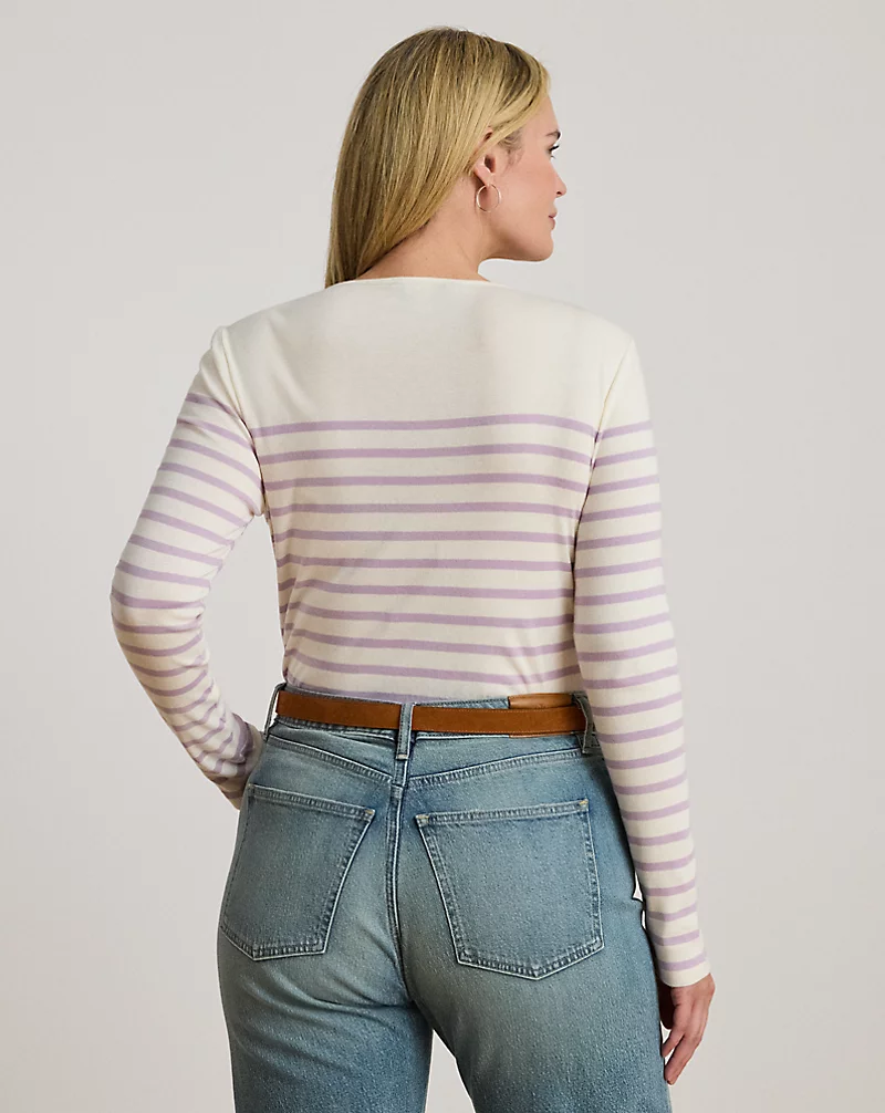 Polo Golf Ralph Lauren Striped Cotton Long-Sleeve Tee