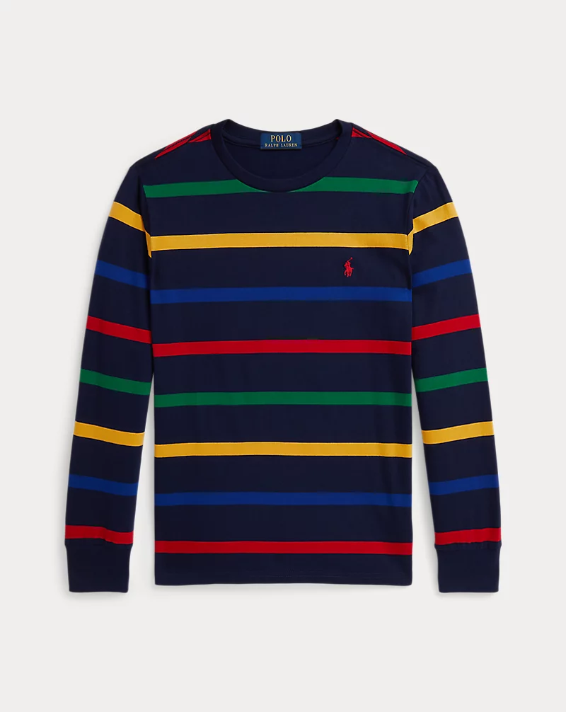polo golf ralph lauren Striped Cotton Long-Sleeve Tee