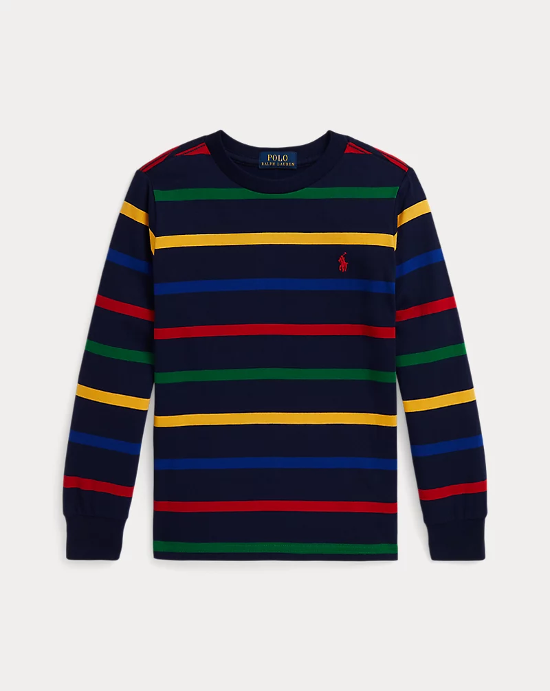 polo golf ralph lauren Striped Cotton Long-Sleeve Tee