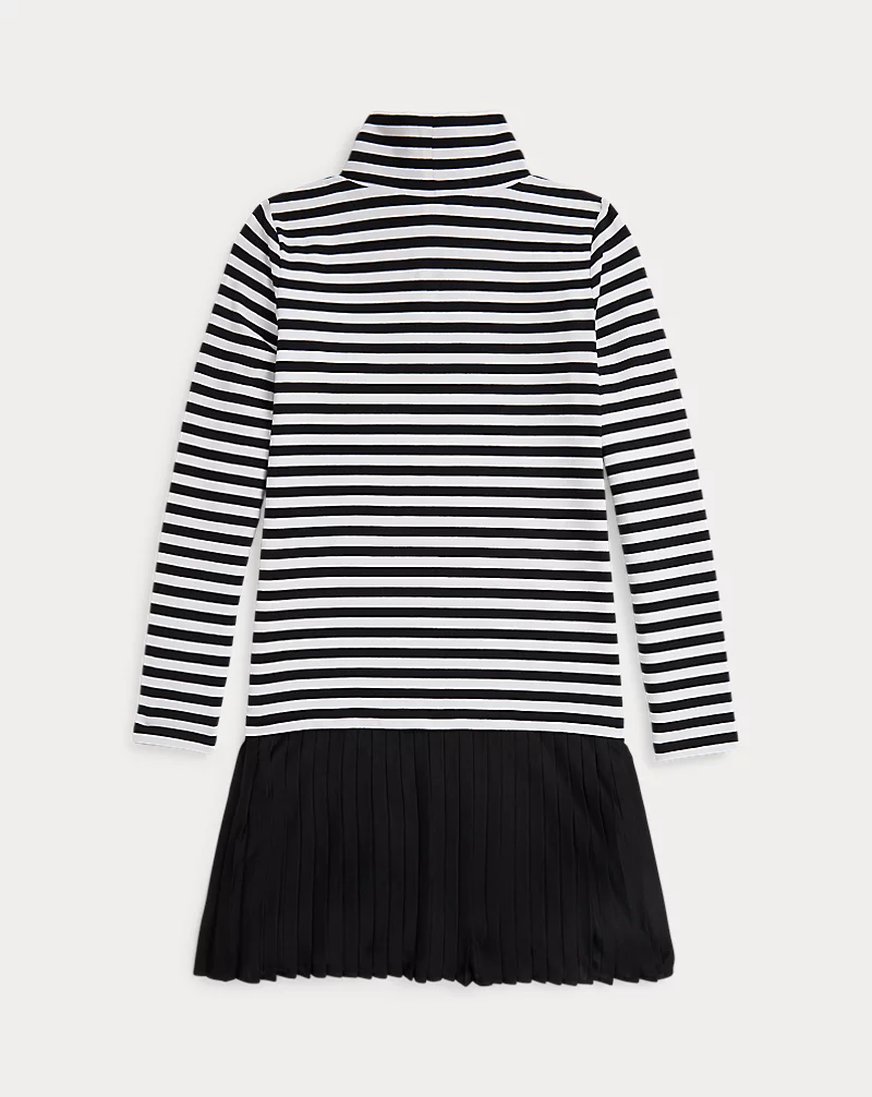 Polo Golf Ralph Lauren Striped Stretch Jersey Turtleneck Dress