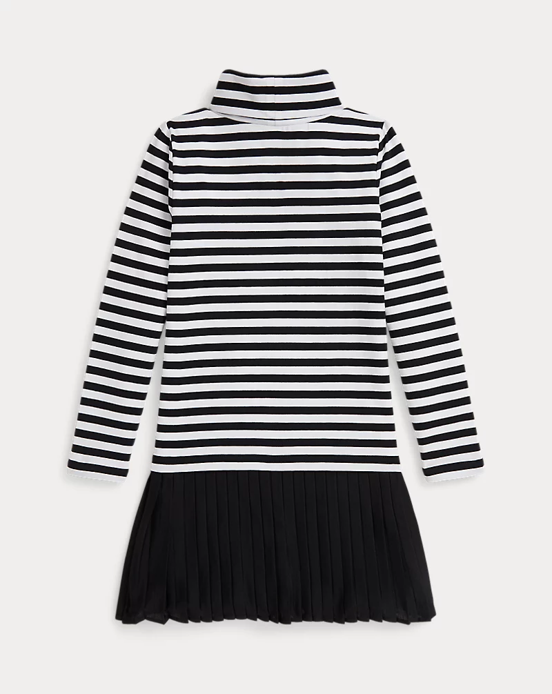 Polo Golf Ralph Lauren Striped Stretch Jersey Turtleneck Dress