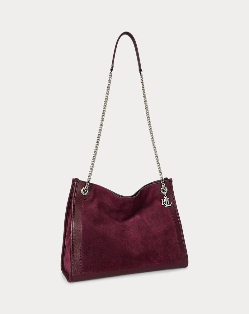 Polo Golf Ralph Lauren Suede & Leather Large Bradley Tote Bag