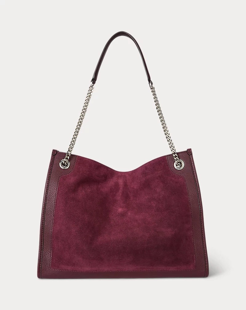 Polo Golf Ralph Lauren Suede & Leather Large Bradley Tote Bag