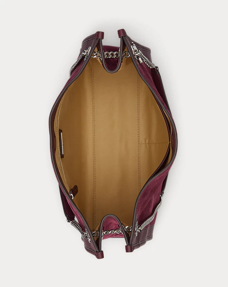 Polo Golf Ralph Lauren Suede & Leather Large Bradley Tote Bag