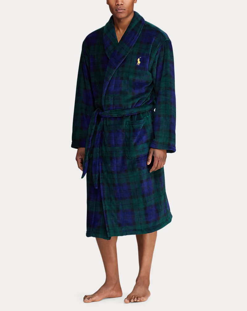 Polo Golf Ralph Lauren Tartan Plush Microfiber Robe