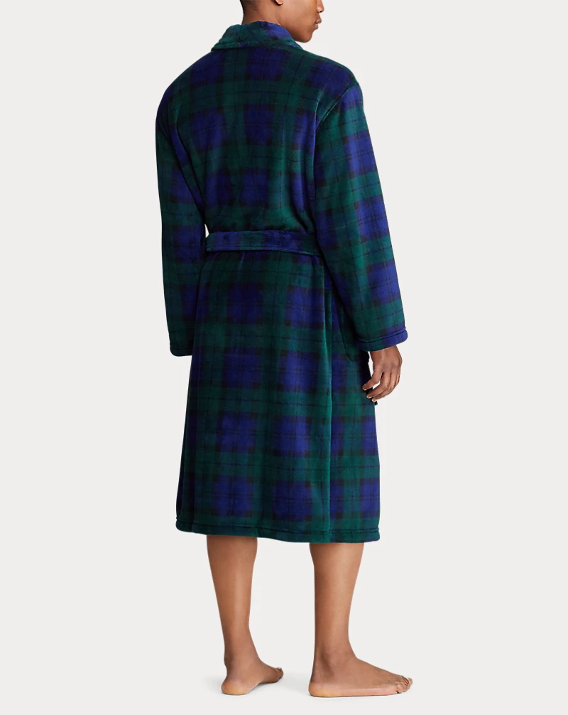 Polo Golf Ralph Lauren Tartan Plush Microfiber Robe