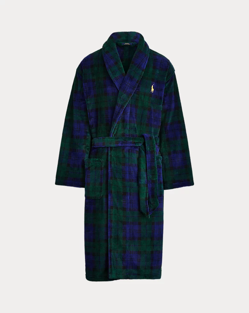 polo golf ralph lauren Tartan Plush Microfiber Robe