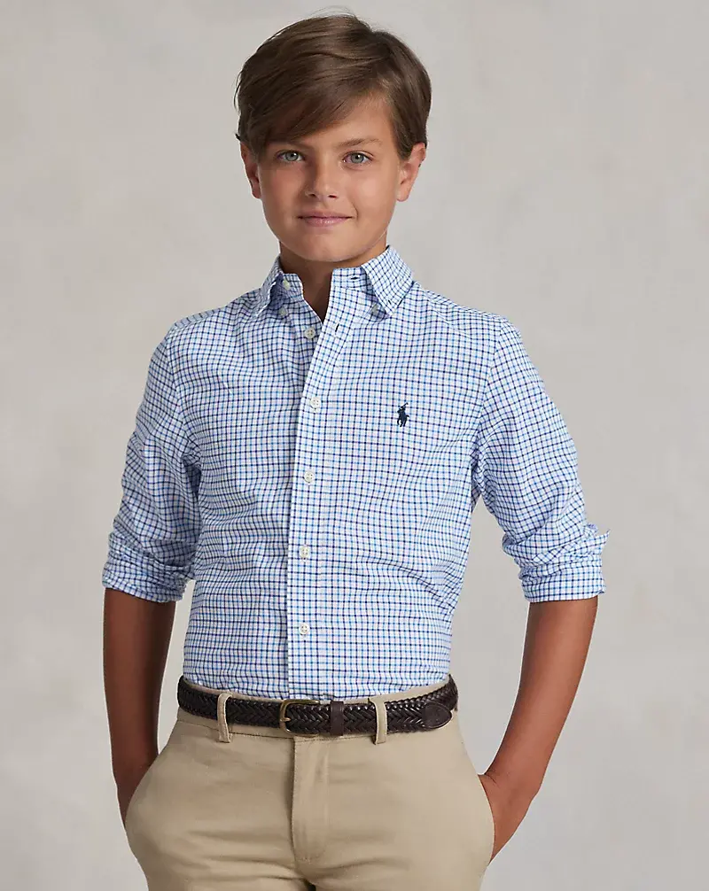 polo golf ralph lauren Tattersall Cotton Poplin Shirt