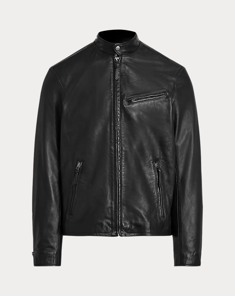 Polo Golf Ralph Lauren The Brooklands Leather Café Racer Jacket