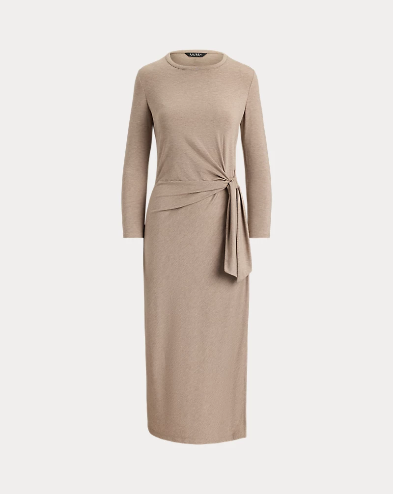 Polo Golf Ralph Lauren Tie-Front Stretch Jersey Midi Dress