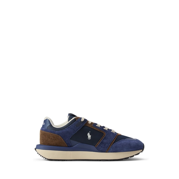 polo golf ralph lauren Train 89 V2 Suede-Paneled Sneaker