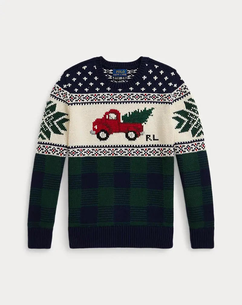 Polo Golf Ralph Lauren Truck-Intarsia Cotton Sweater