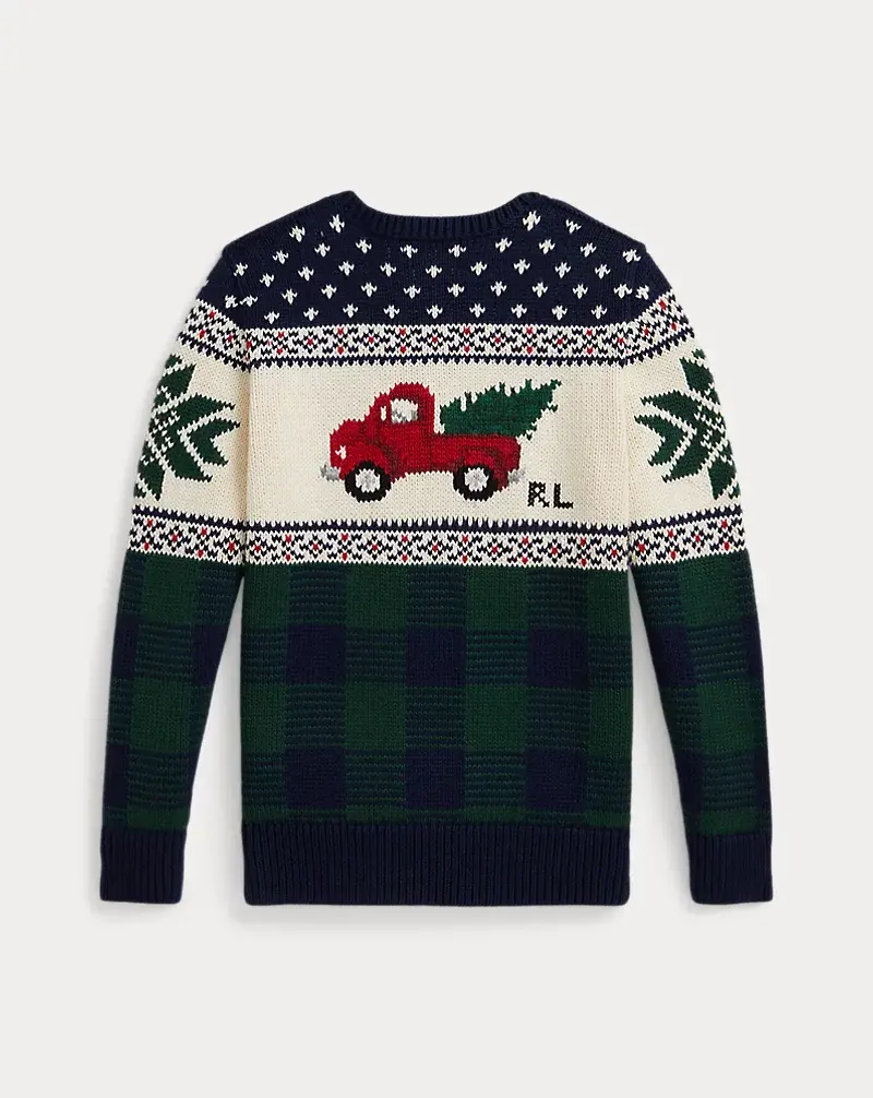 Polo Golf Ralph Lauren Truck-Intarsia Cotton Sweater