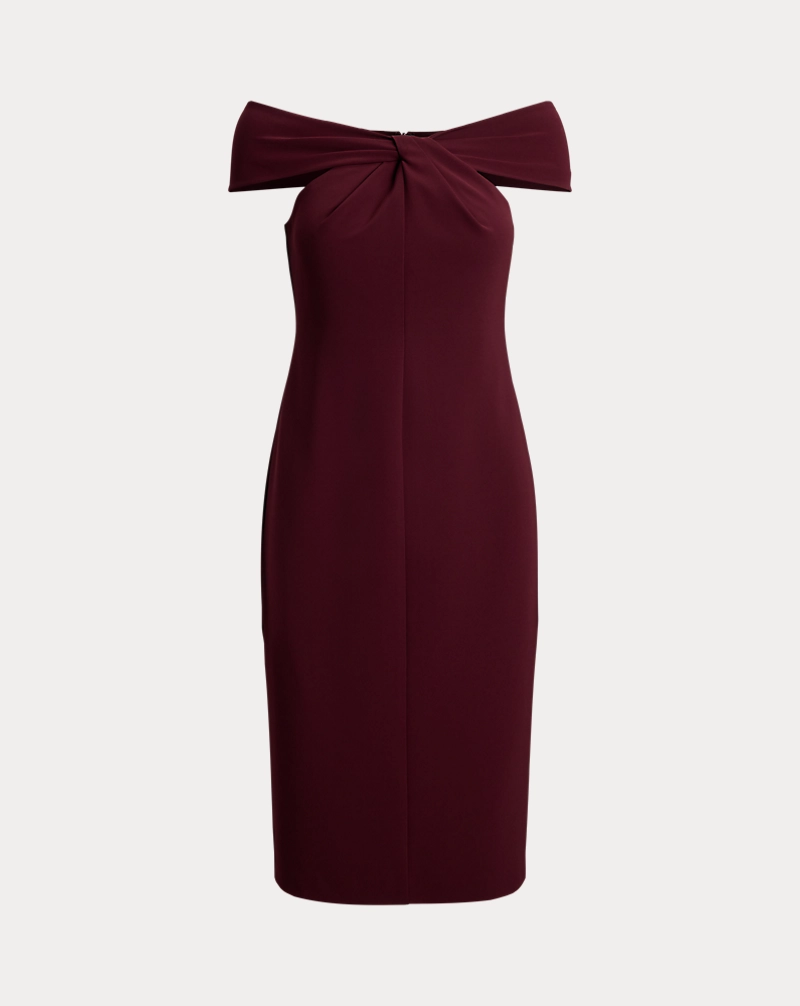 Polo Golf Ralph Lauren Twist-Front Crepe Cocktail Dress