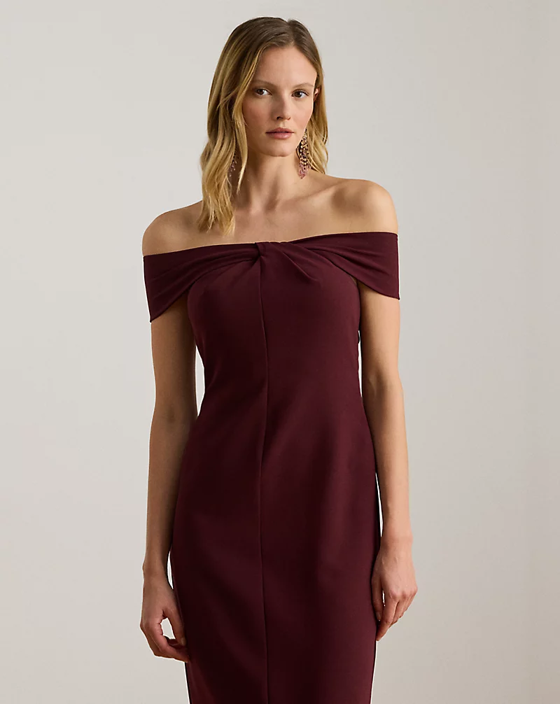 Polo Golf Ralph Lauren Twist-Front Crepe Cocktail Dress