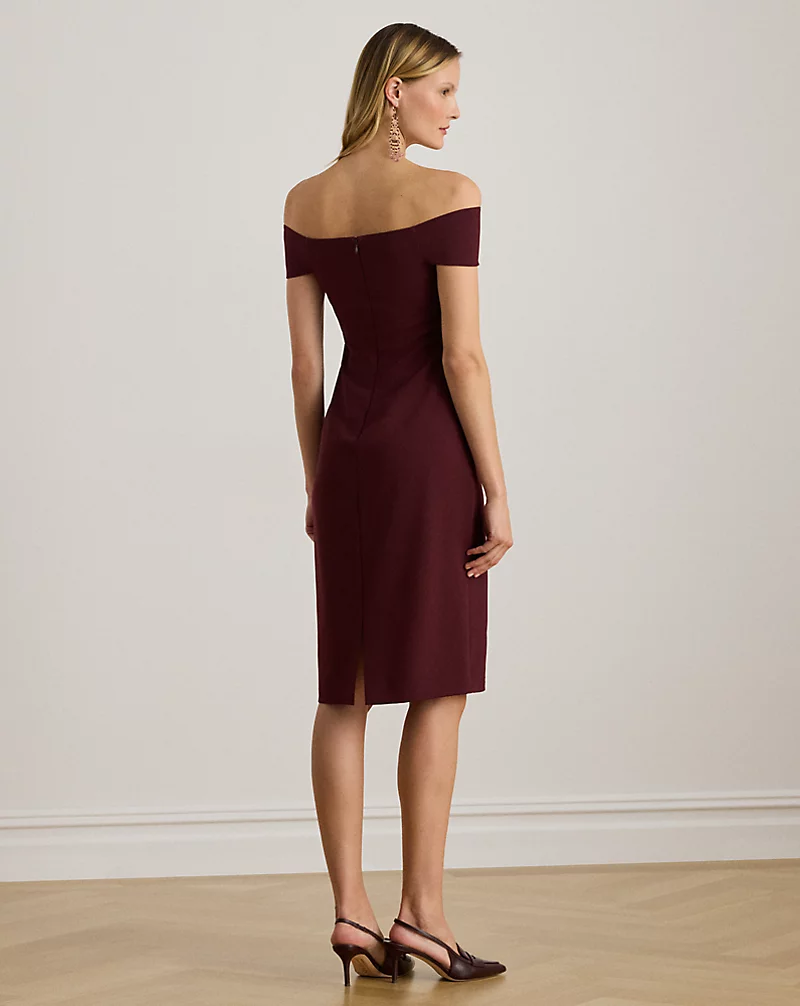 Polo Golf Ralph Lauren Twist-Front Crepe Cocktail Dress