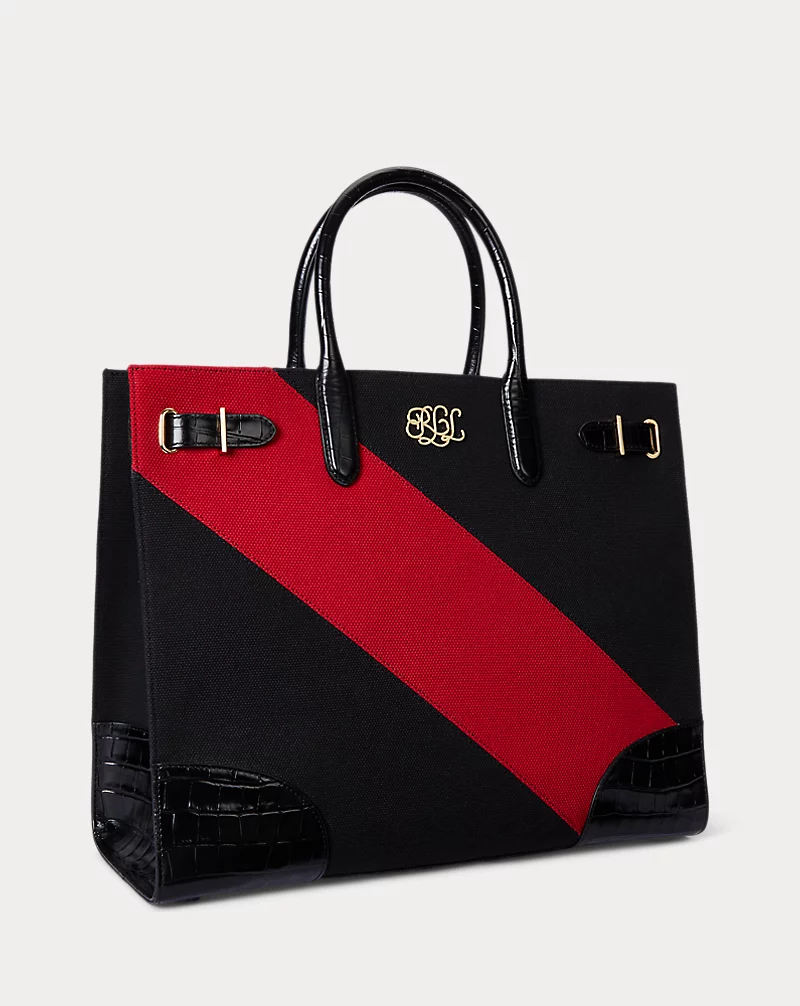 Polo Golf Ralph Lauren Two-Tone Canvas Large Devyn Tote Bag