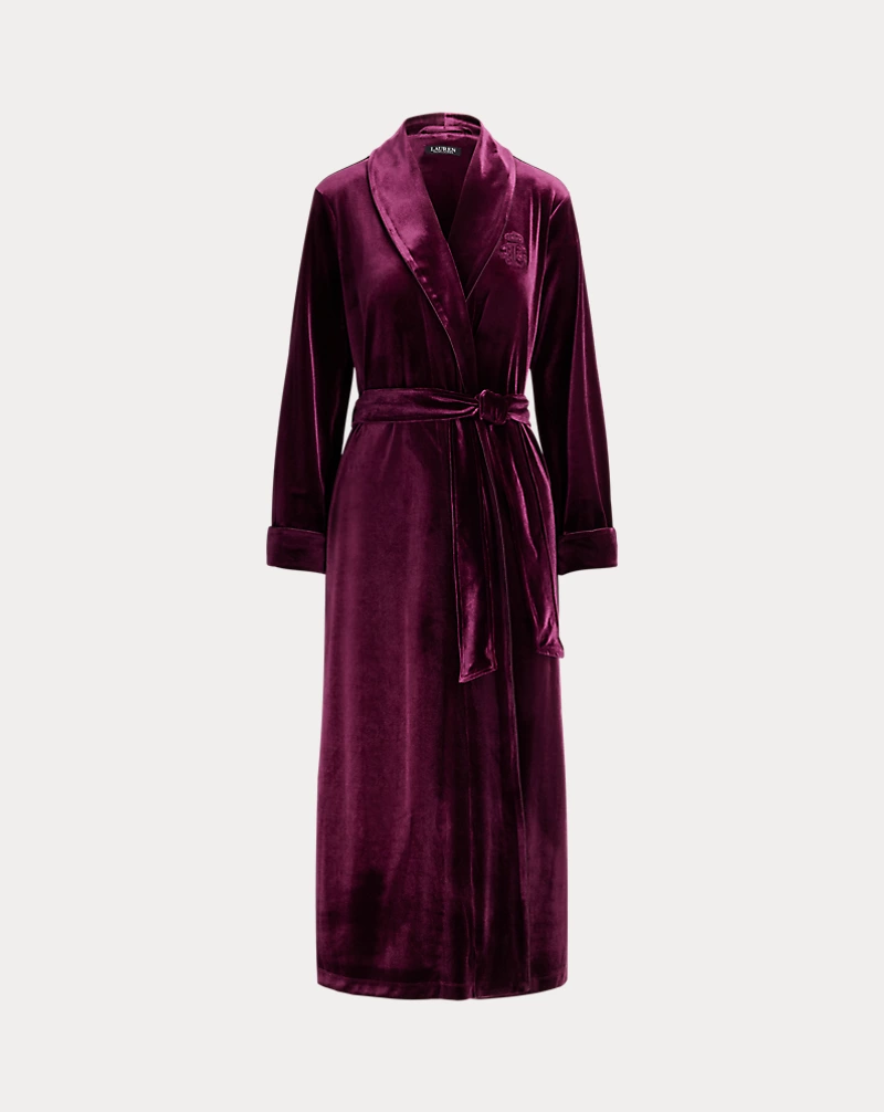Polo Golf Ralph Lauren Velvet Long Shawl-Collar Robe