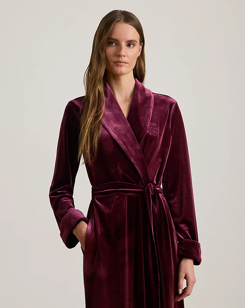 Polo Golf Ralph Lauren Velvet Long Shawl-Collar Robe