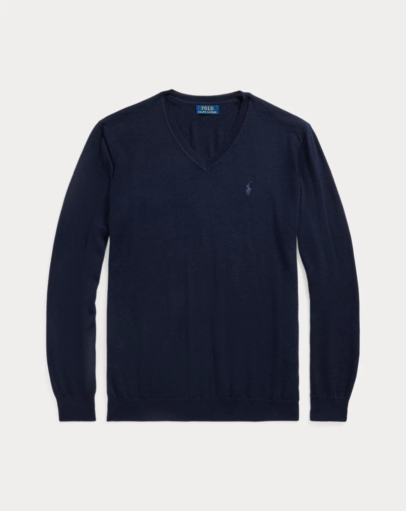 Polo Golf Ralph Lauren Washable Wool V-Neck Sweater