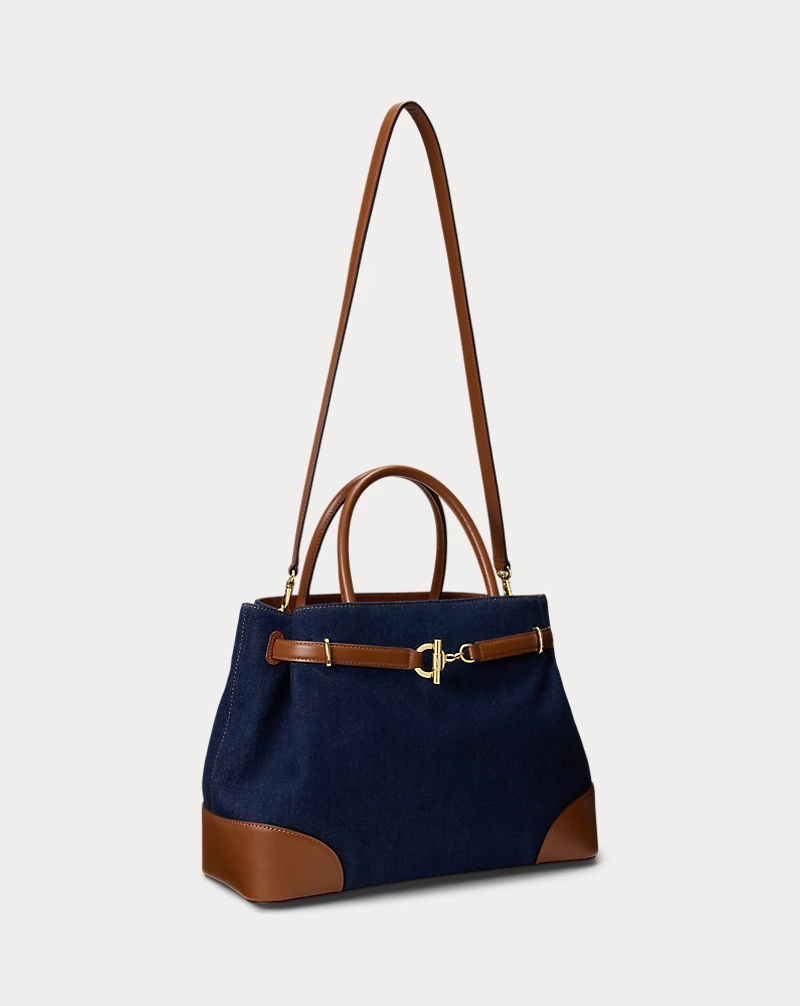 Polo Golf Ralph Lauren Washed Denim Large Blaike Satchel