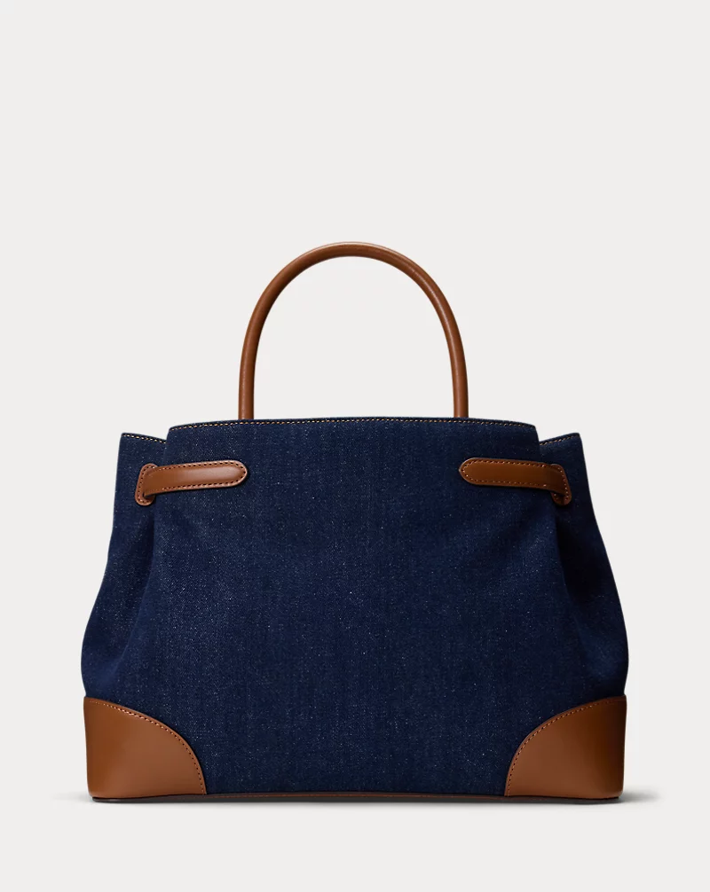 Polo Golf Ralph Lauren Washed Denim Large Blaike Satchel