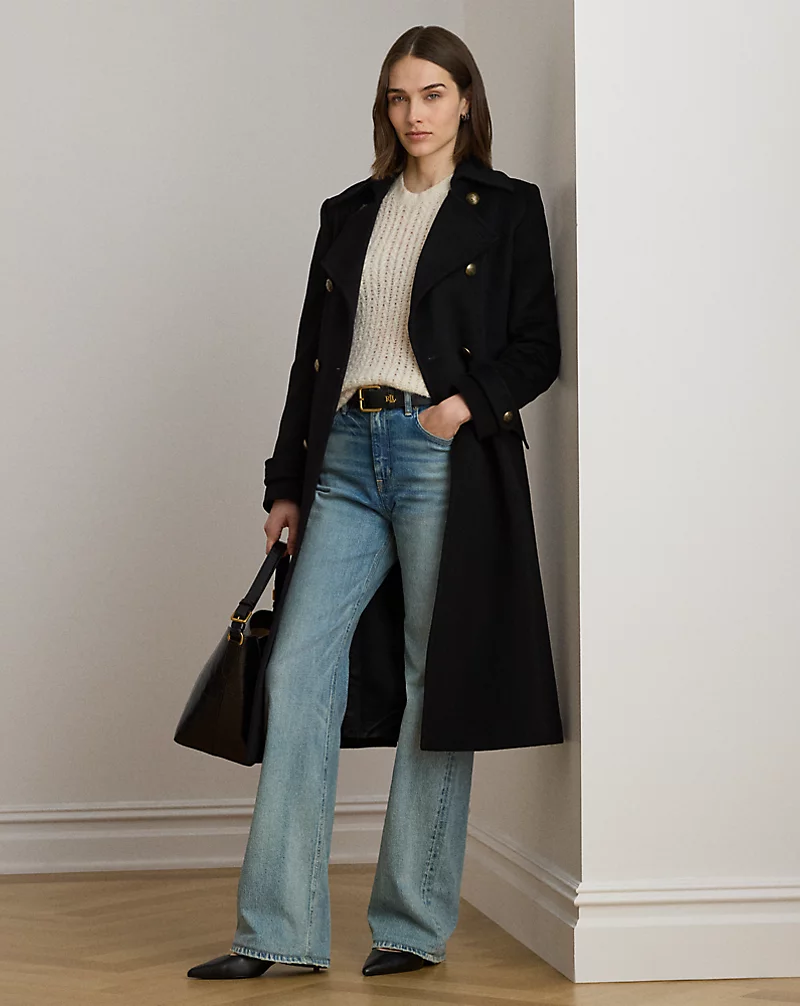 polo golf ralph lauren Wool-Blend Double-Breasted Coat