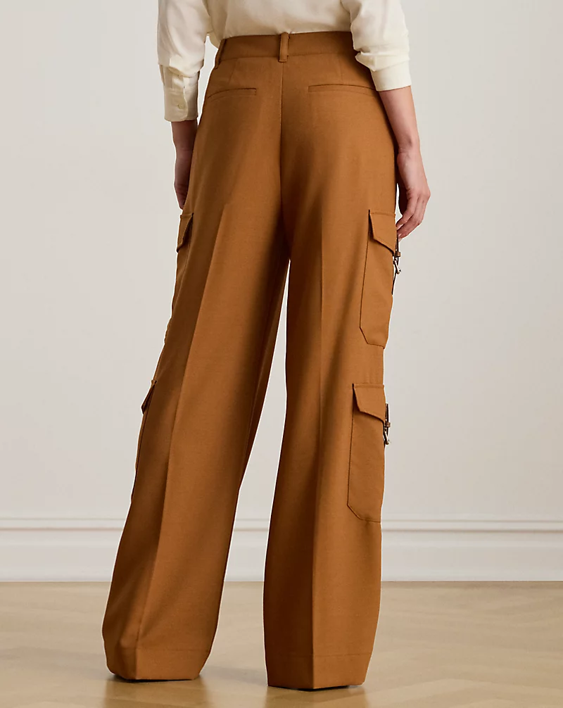 Polo Golf Ralph Lauren Wool-Blend Serge Wide-Leg Cargo Pant
