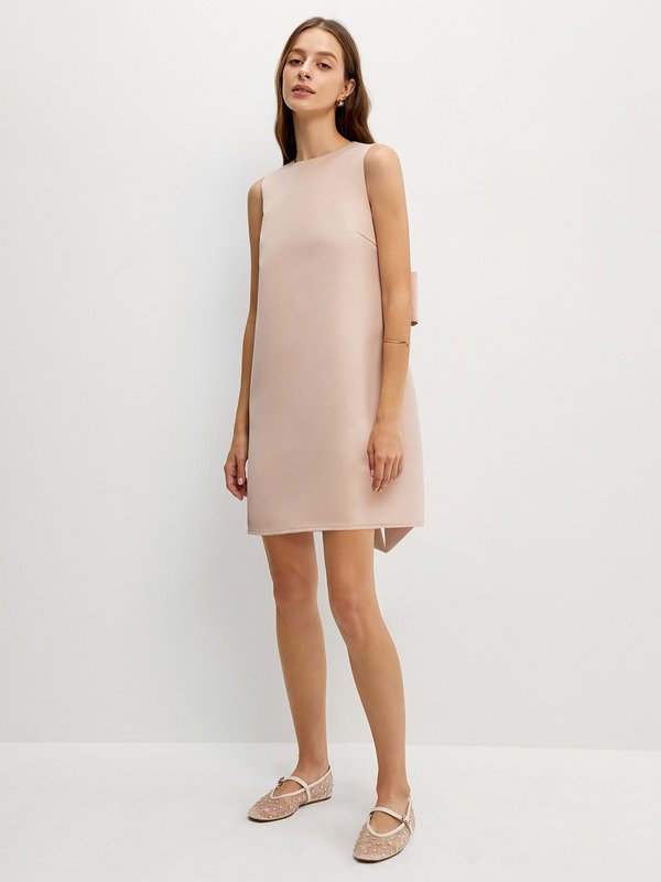 Pomelo Pomelo Bow Back Sleeveless Mini Dress - Light Pink