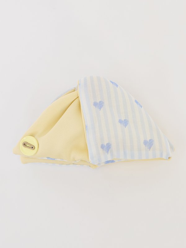 pomelo Pomelo Button-Detail Fabric Hair Clip - Yellow/Blue