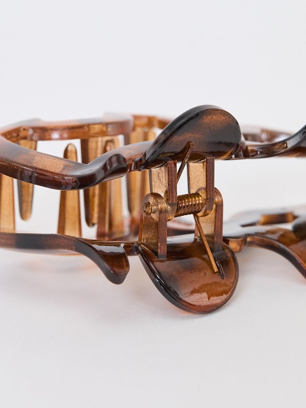 Pomelo Pomelo Dog-Shaped Hair Claw Clip - Brown Amber