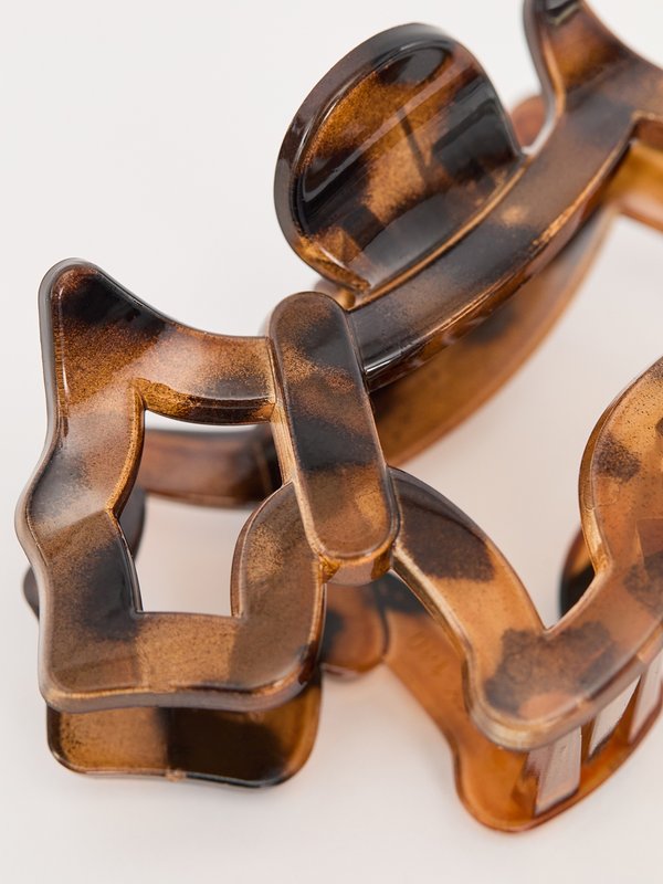 Pomelo Pomelo Dog-Shaped Hair Claw Clip - Brown Amber