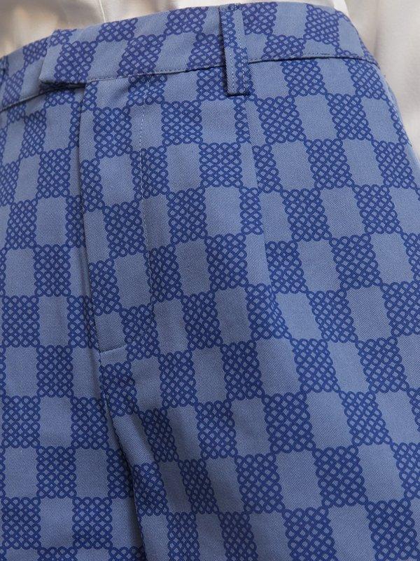 Pomelo Pomelo Double Weave Checkerboard Shorts - Blue