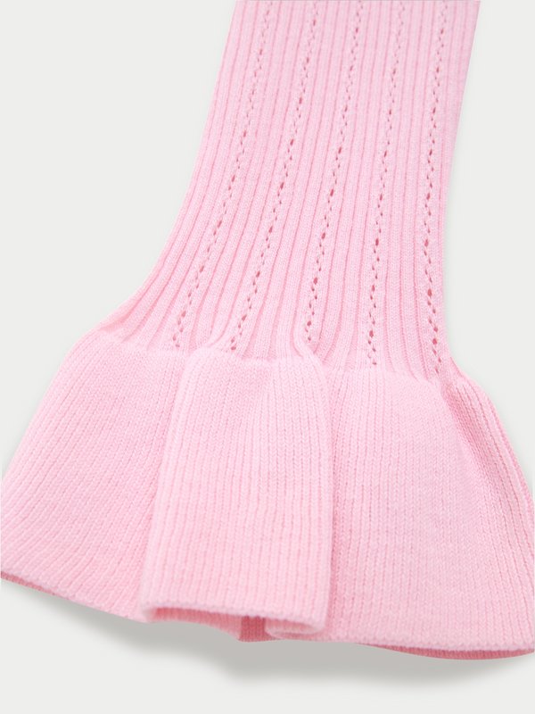 Pomelo Pomelo Frill-Trim Peplum Cardigan - Light Pink