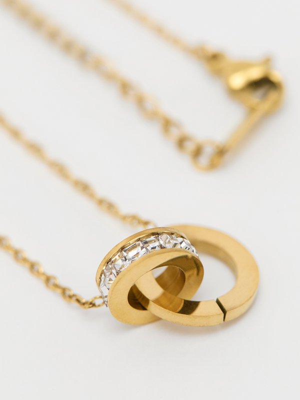 Pomelo Pomelo Interlocking Charm Necklace - Multi Color