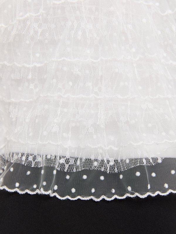 Pomelo Pomelo Lace Trim Sleeveless Dress - Black/White