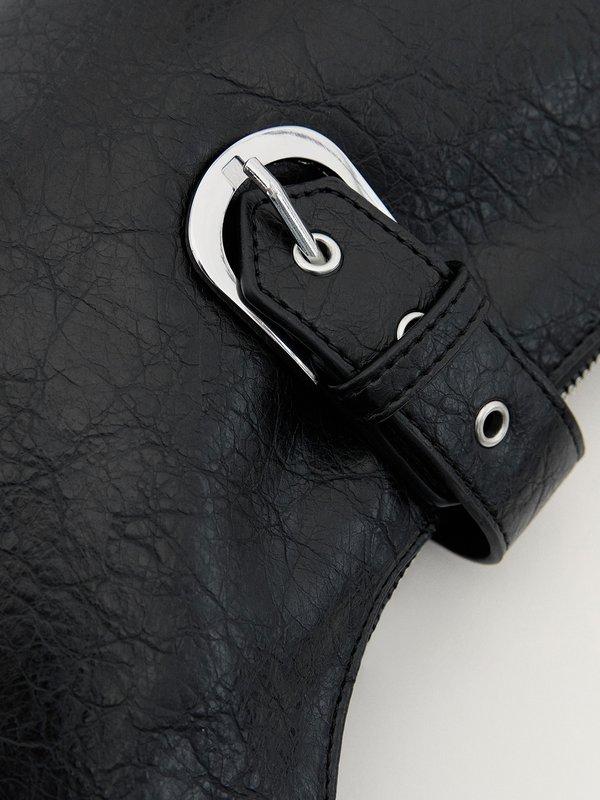 Pomelo My Accessories Belted Shoulder Bag - Black