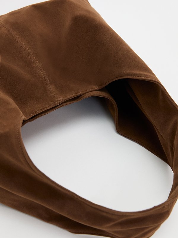 Pomelo My Accessories Suede Shoulder Bag - Brown