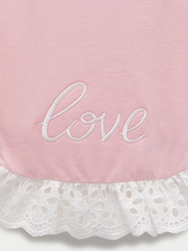 Pomelo Pomelo Pawmelo Dog And Cat Lace Trim Top - Pink