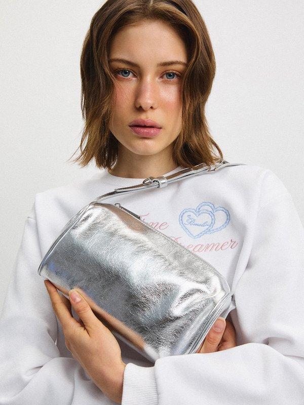 Pomelo Pomelo Adjustable Strap Shoulder Bag - Silver