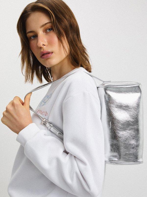 pomelo Pomelo Adjustable Strap Shoulder Bag - Silver