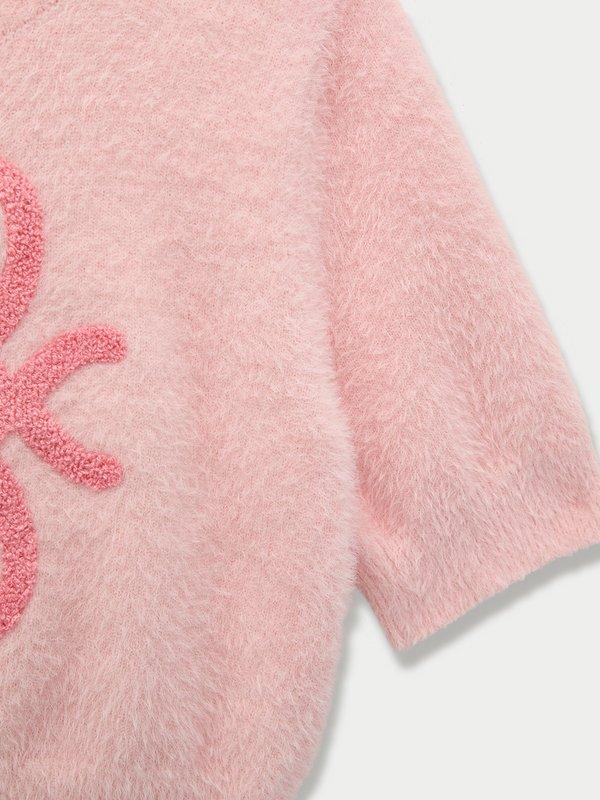 Pomelo Pomelo Anagram Knit Crop Sweater - Light Pink