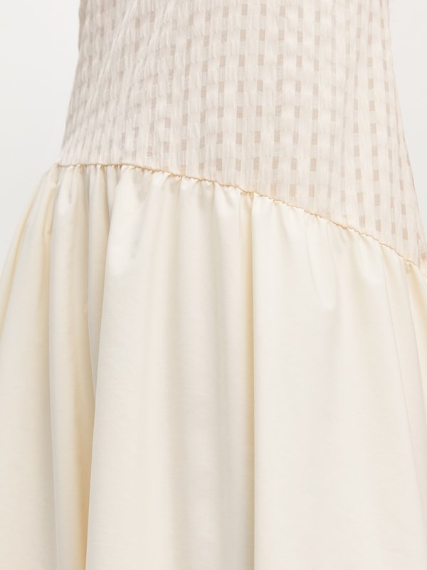 Pomelo Pomelo Asymmetric Bubble Skirt Dress - Nude