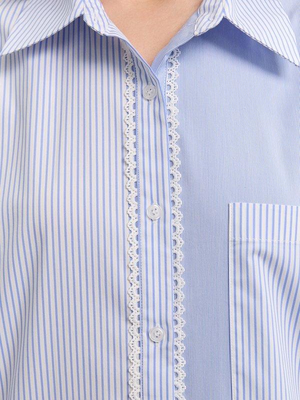Pomelo Pomelo Asymmetric Button-Up Shirt - Blue