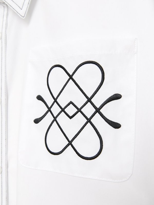 Pomelo Pomelo Asymmetric Button-Up Shirt - White