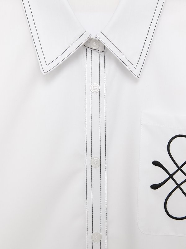 Pomelo Pomelo Asymmetric Button-Up Shirt - White