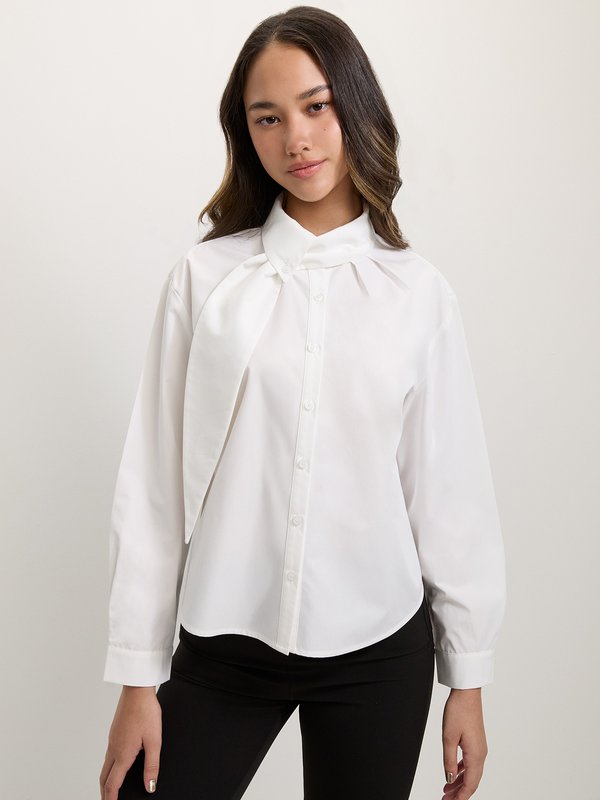 pomelo Pomelo Asymmetric Shirt - White