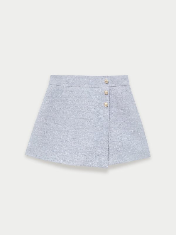pomelo Pomelo Asymmetric Skort - Light Blue