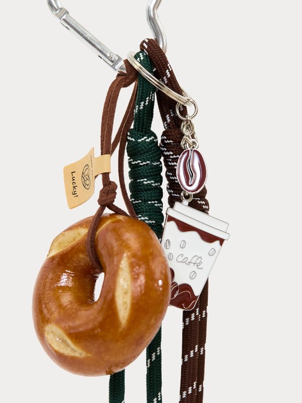 Pomelo Pomelo Bagel Keyring - Brown