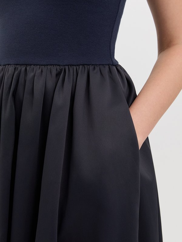 Pomelo Pomelo Balloon Skirt Dress - Navy